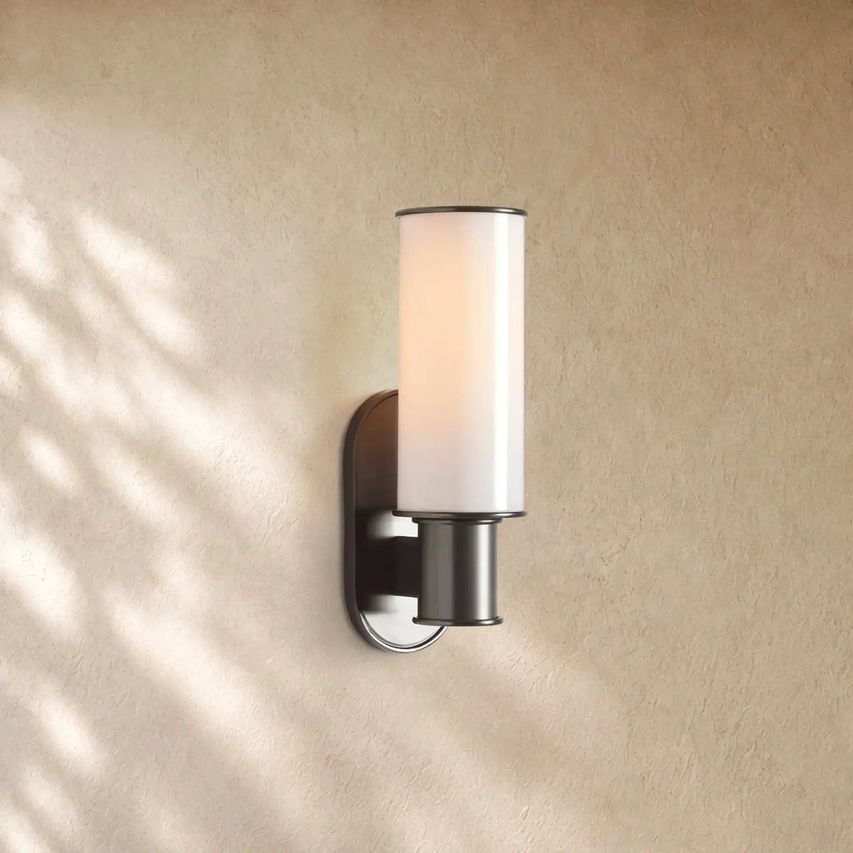 Harlins Milk Glass Wall Sconce - Black
