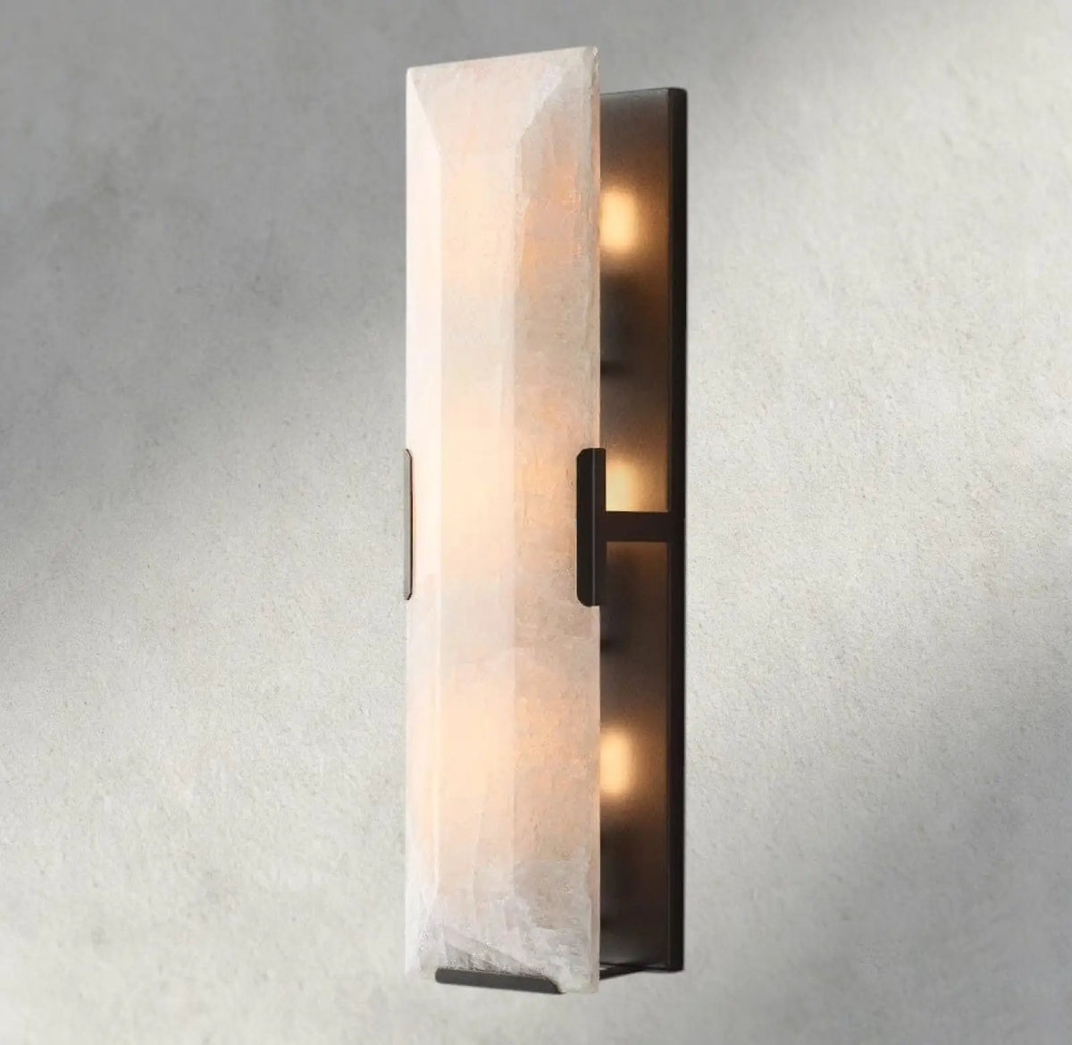 Hartley Alabaster Linear Sconce - Bronze - wall sconce