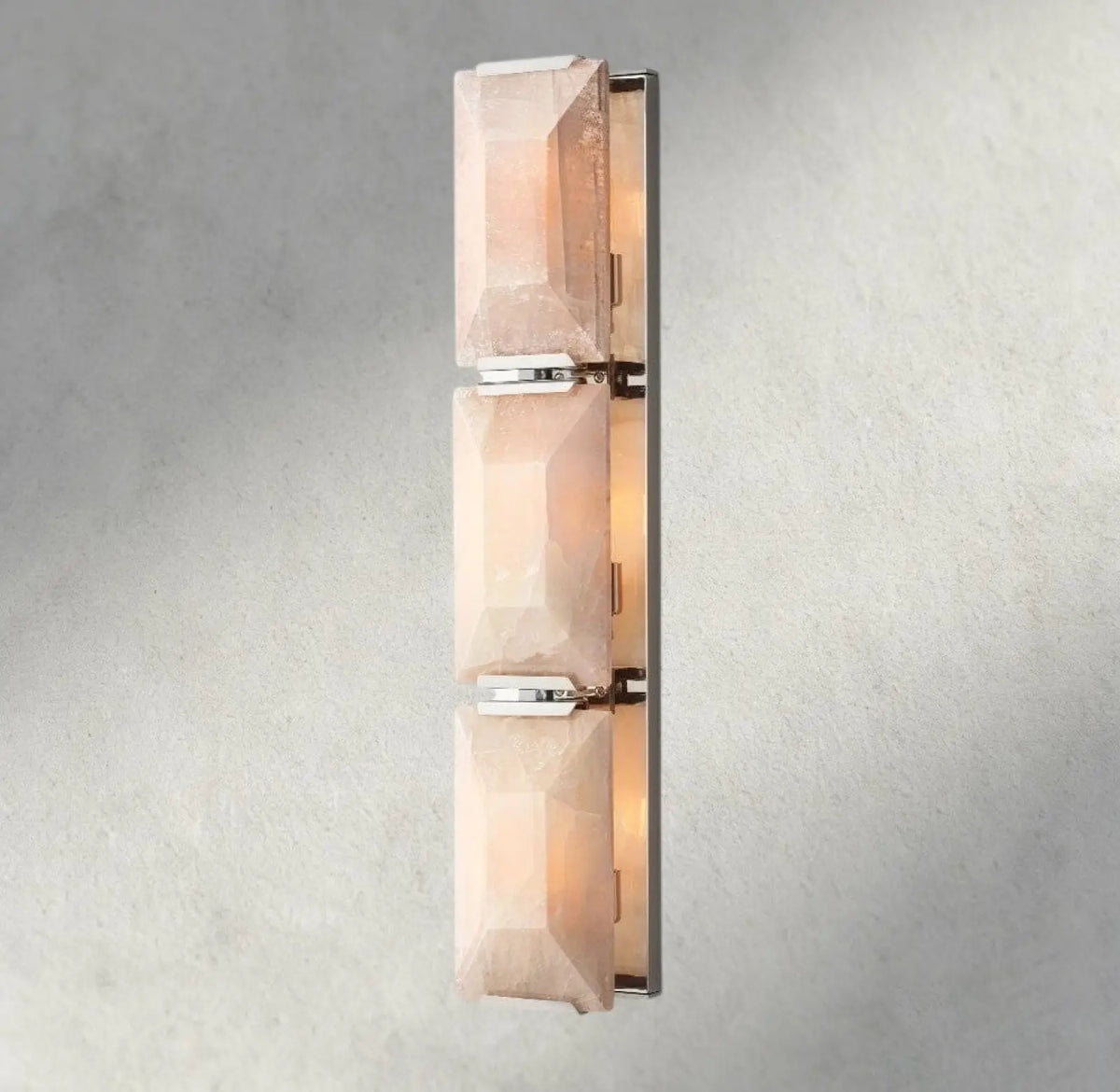 Hartley Alabaster Triple Sconce - Nickle - wall sconce