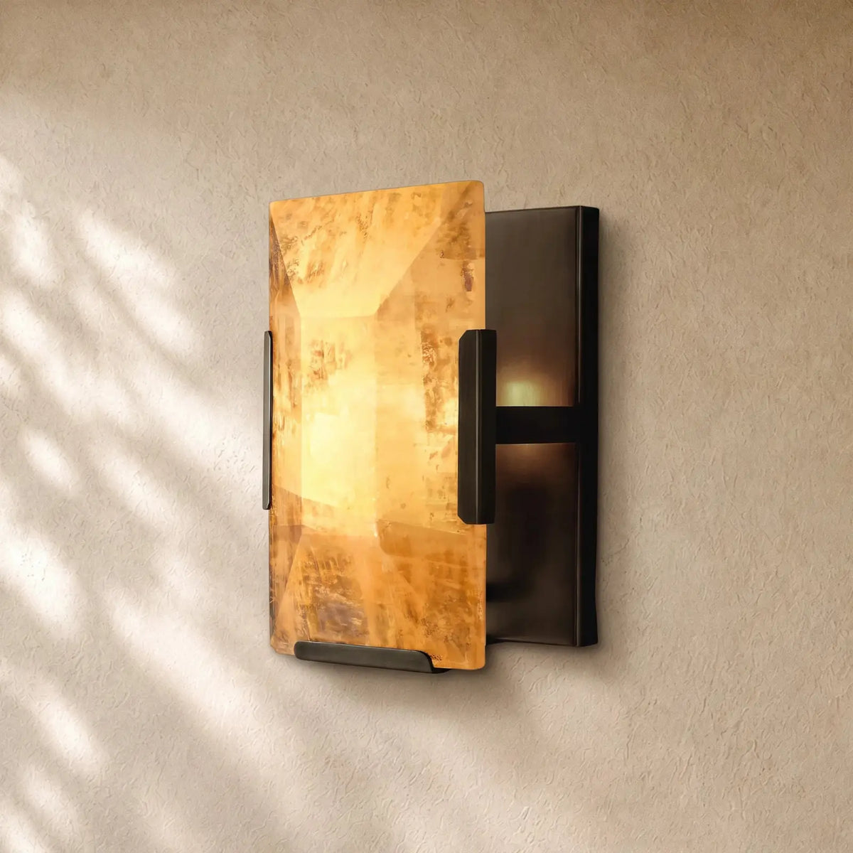 Hartley Alabaster Wall Sconce - Iron