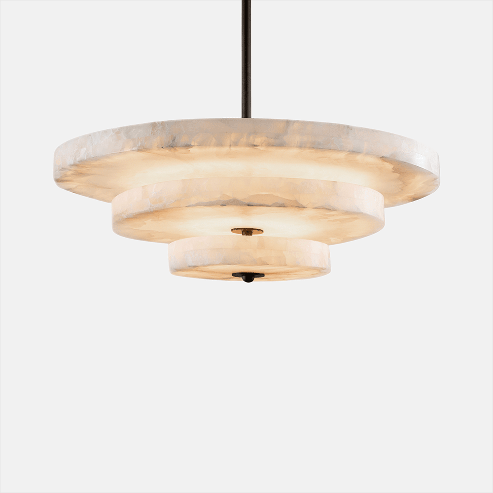 Ice Queen Alabaster Chandelier - ∅ 33.5″ x H 17.7″Bronze & WhiteWarm Lighteverlamps