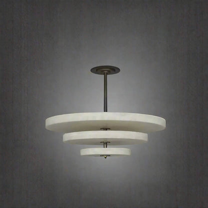Ice Queen Alabaster Chandelier - ∅ 33.5″ x H 17.7″Bronze & WhiteWarm Lighteverlamps