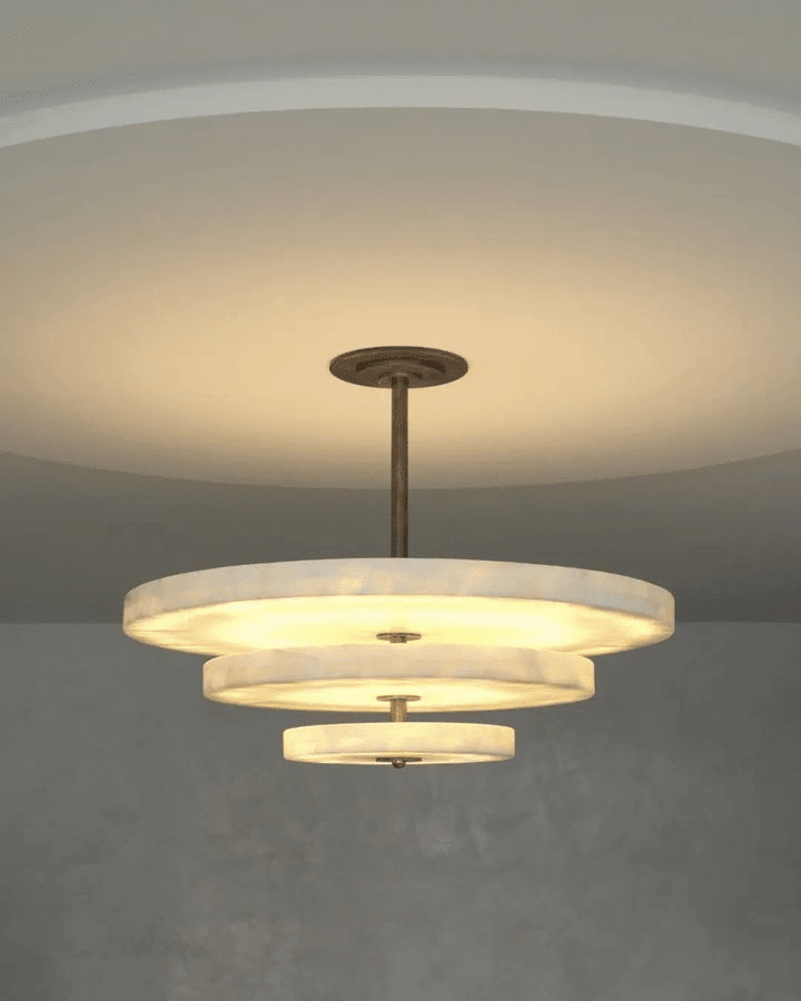 Ice Queen Alabaster Chandelier - ∅ 33.5″ x H 17.7″Bronze & WhiteWarm Lighteverlamps