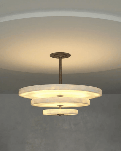 Ice Queen Alabaster Chandelier - ∅ 33.5″ x H 17.7″Bronze & WhiteWarm Lighteverlamps