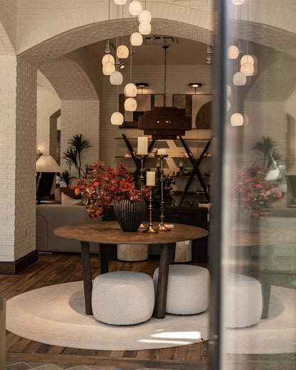 Ewen Natural Alabaster Round Chandelier 48"W