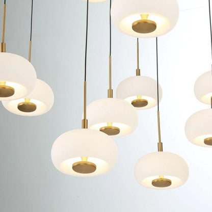 Lanterns Glass 31 Light Round LED Chandelier - Matte Blackeverlamps