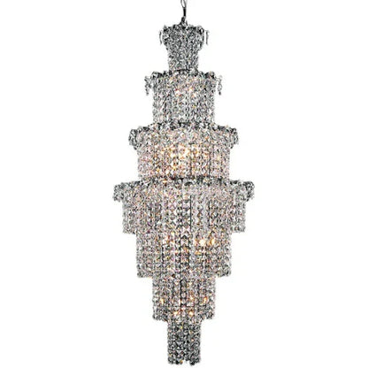 Large Multi-pieces Crystal Chandelier Stylish Ceiling Light Fixture For Foyer Living Room Staircase