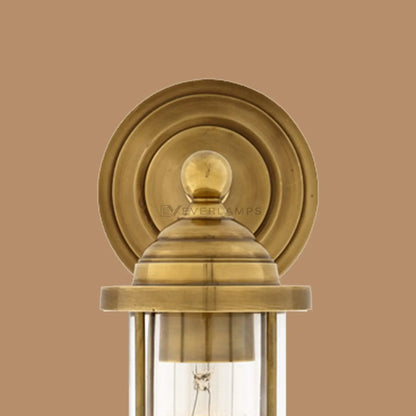 Linden Antique Brass Glass Wall Sconce