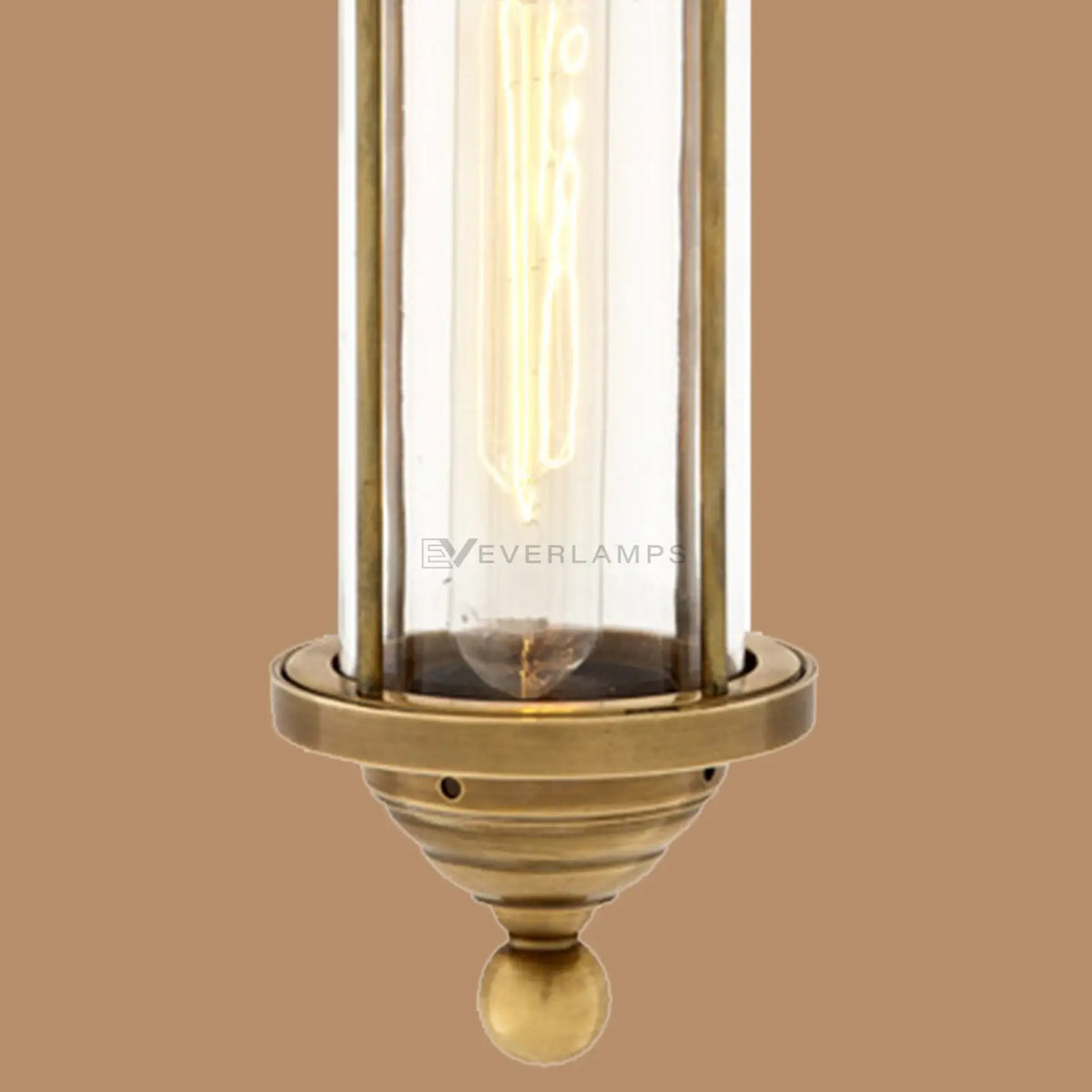 Linden Antique Brass Glass Wall Sconce
