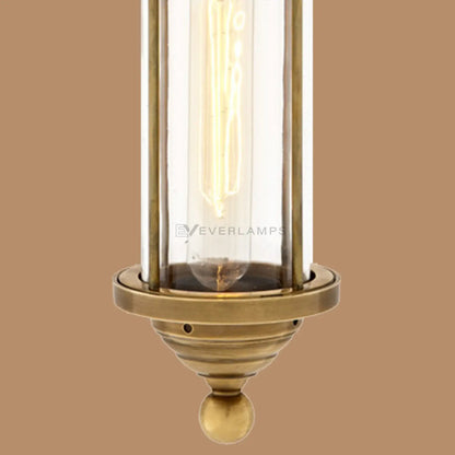 Linden Antique Brass Glass Wall Sconce