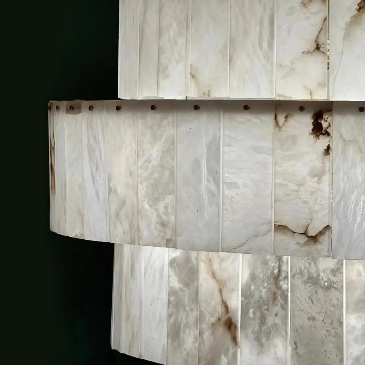 Luxury Sculpted Pyramid-Tier Alabaster Chandelier for High Ceiling - D48.03"*H44.09"(D122cm*H112cm)/85kgWarm Light 3000Keverlamps