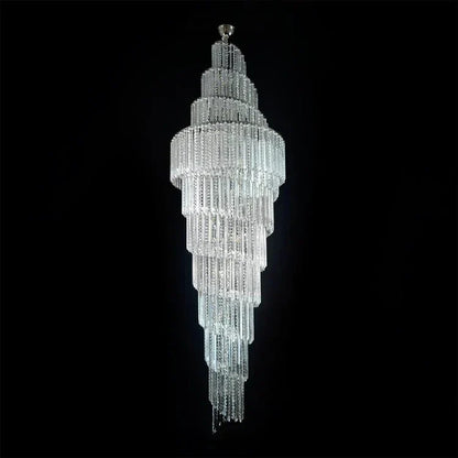 Luxury Spiral Crystal Chandelier for High - ceiling/Foyer/Staircase - D31.5"*H126"/110kgWhite Lighteverlamps
