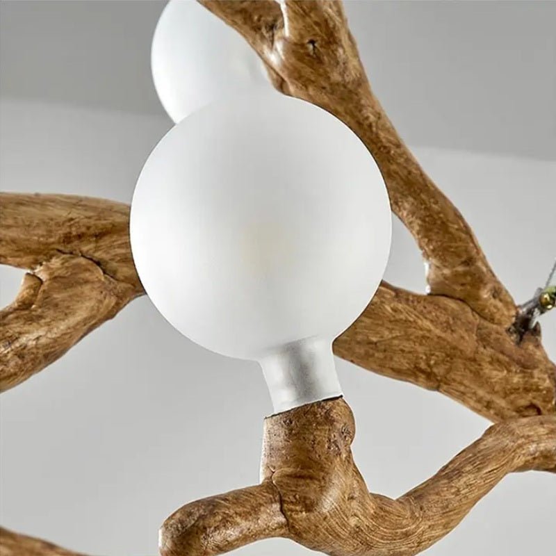 Madelyn Rustic Branch Chandelier Frosted/Clear Ball - Frosted BallWarm White 3000K28everlamps