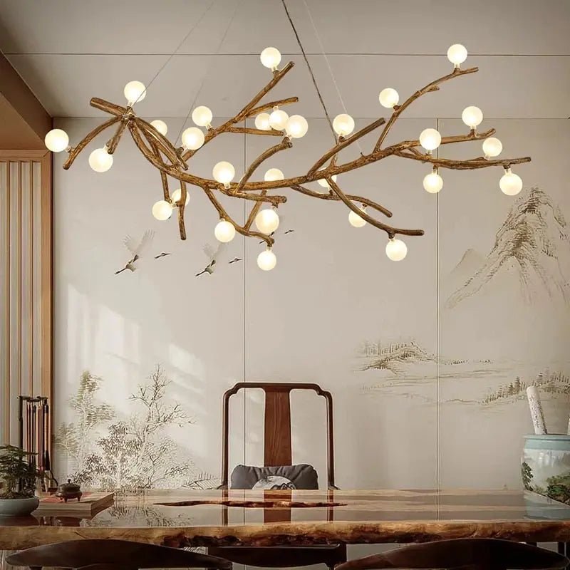Madelyn Rustic Branch Chandelier Frosted/Clear Ball - Frosted BallWarm White 3000K28everlamps