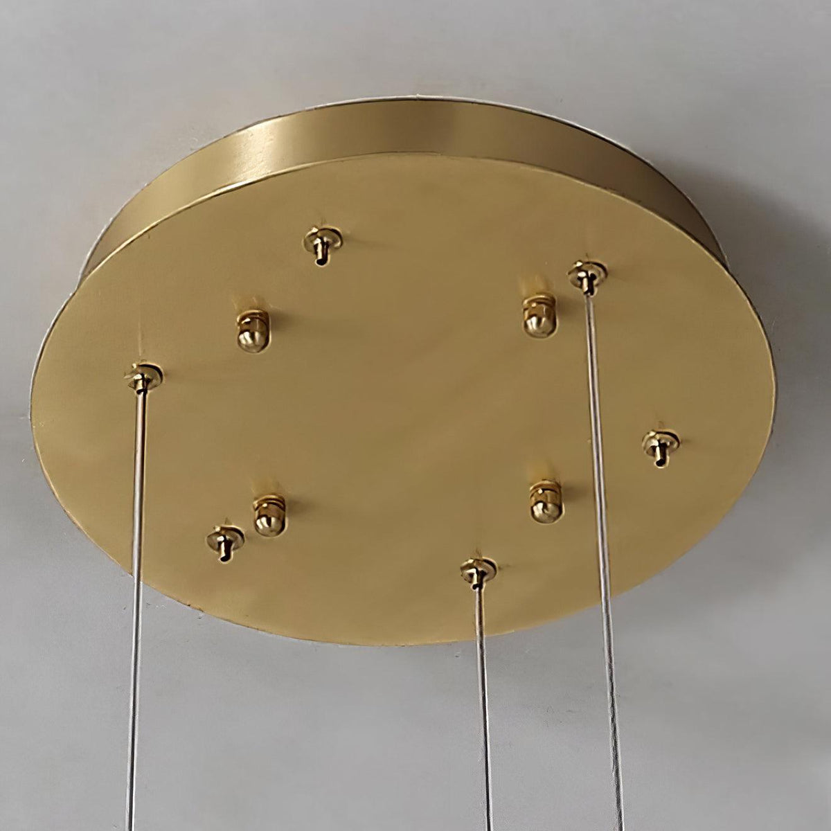 Marika Alabaster Chandelier - ∅ 19.6″ x H 3.1″ / Dia 50cm x H 8cmBrass & White AlabasterWarm Whiteeverlamps