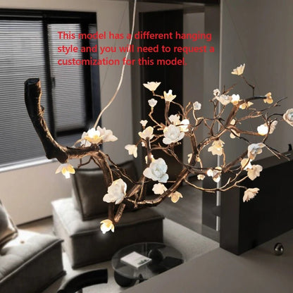 Minas Rustic Tree Branch Chandelier - Black47.24” ( 120 cm )Warm White 3000Keverlamps