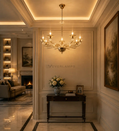 Mirellan Smoke Glass Round Chandelier