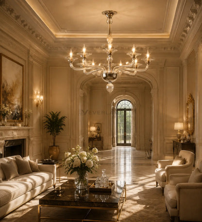 Mirellan Smoke Glass Round Chandelier