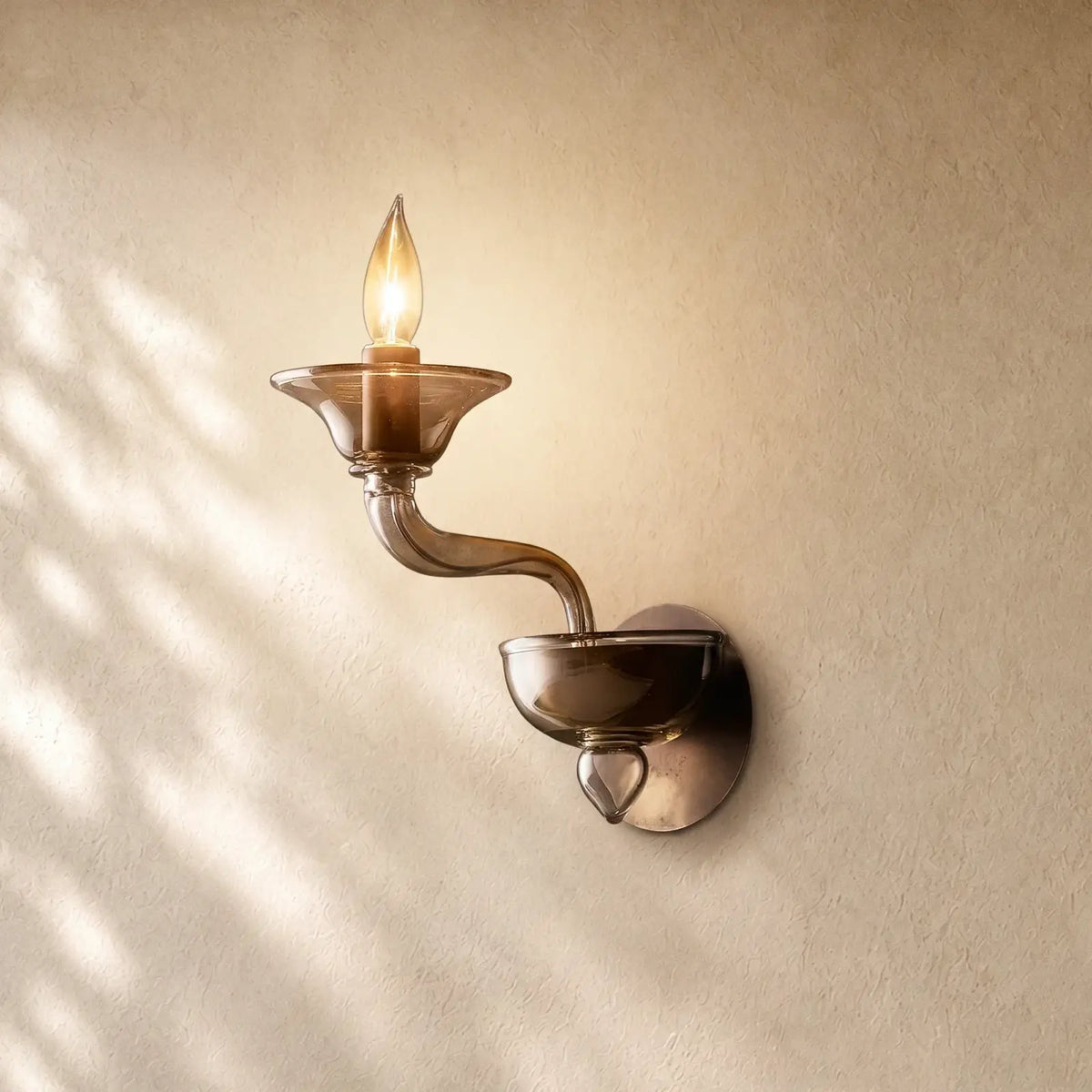 Mirellan Smoke Glass Sconce