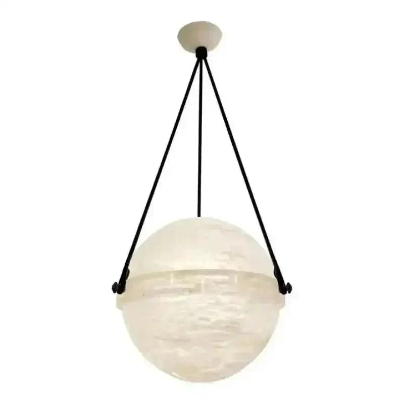 Modern Alabaster Globe Pendant Light - 20"DEverlamps