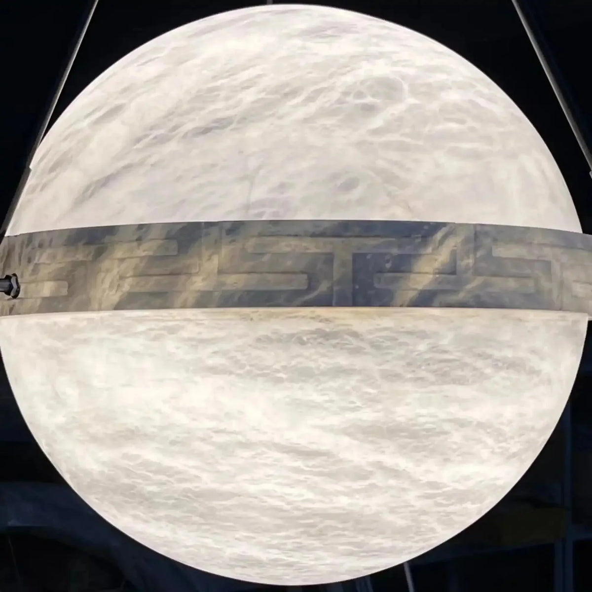 Modern Alabaster Globe Pendant Light - 20"DEverlamps