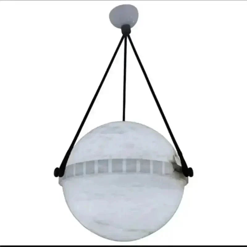 Modern Alabaster Globe Pendant Light - 20"DEverlamps