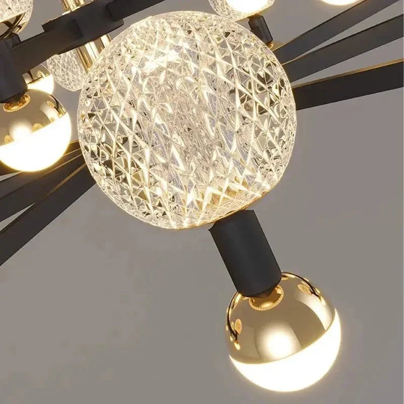 Modern Black Linear Dining Room Chandelier 12/16 Lights - 16 LightWarm White 3000Keverlamps