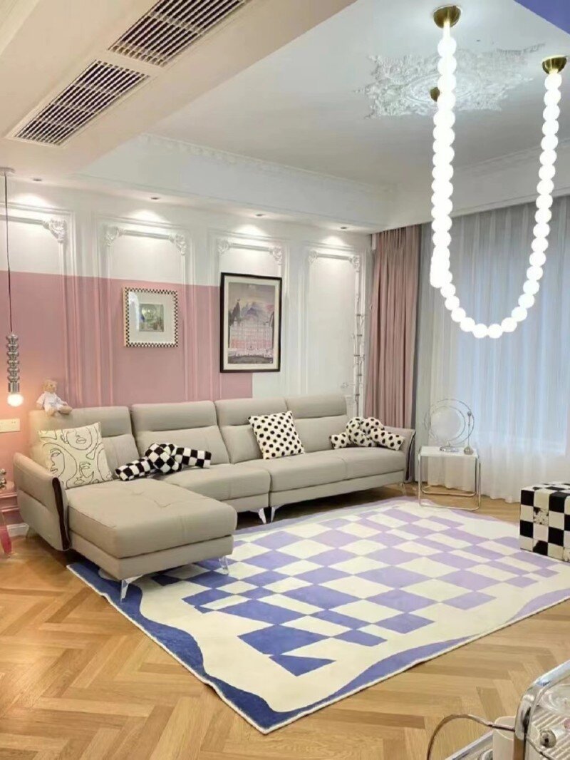 Modern Creative Pearl Necklace Chandelier - 12 Pearls/L78.7"With Metal DividerWarm Lighteverlamps
