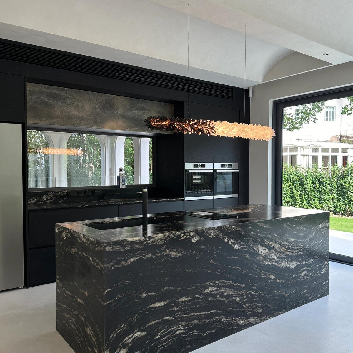 Modern Linear Natural Crystal Stick Chandelier - L59.1"*H6.3"Warm Lighteverlamps