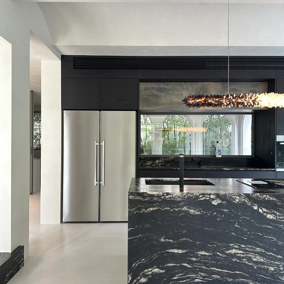 Modern Linear Natural Crystal Stick Chandelier - L47.2"*H6.3"Warm Lighteverlamps