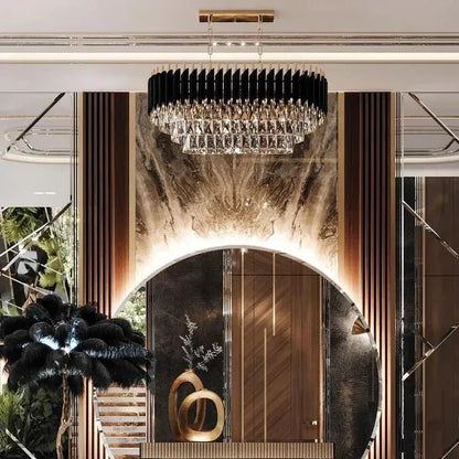 Modern Luxury Multi - Tier Oval/Round Crystal Tiered Chandelier - Oval/L31.5"*W11.8"*H11.8"/3 TiersWarm Lighteverlamps