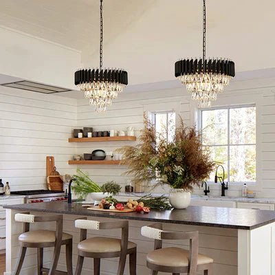 Modern Luxury Multi - Tier Oval/Round Crystal Tiered Chandelier - Oval/L31.5"*W11.8"*H11.8"/3 TiersWarm Lighteverlamps