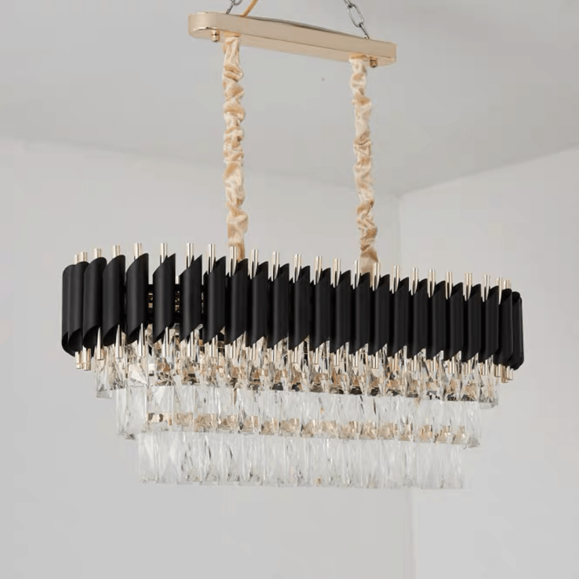 Modern Luxury Multi - Tier Oval/Round Crystal Tiered Chandelier - Oval/L31.5"*W11.8"*H11.8"/3 TiersWarm Lighteverlamps