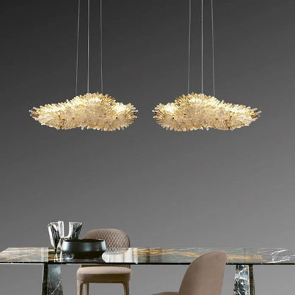 Modern Natural Crystal Wing Chandelier - L25.6"*H10.2"(L65cm*W26cm)AmberWarm Lighteverlamps