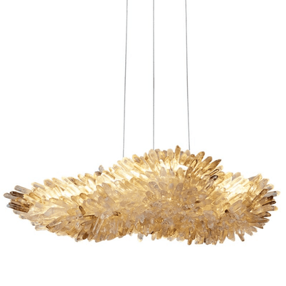 Modern Natural Crystal Wing Chandelier - L25.6"*H10.2"(L65cm*W26cm)AmberWarm Lighteverlamps