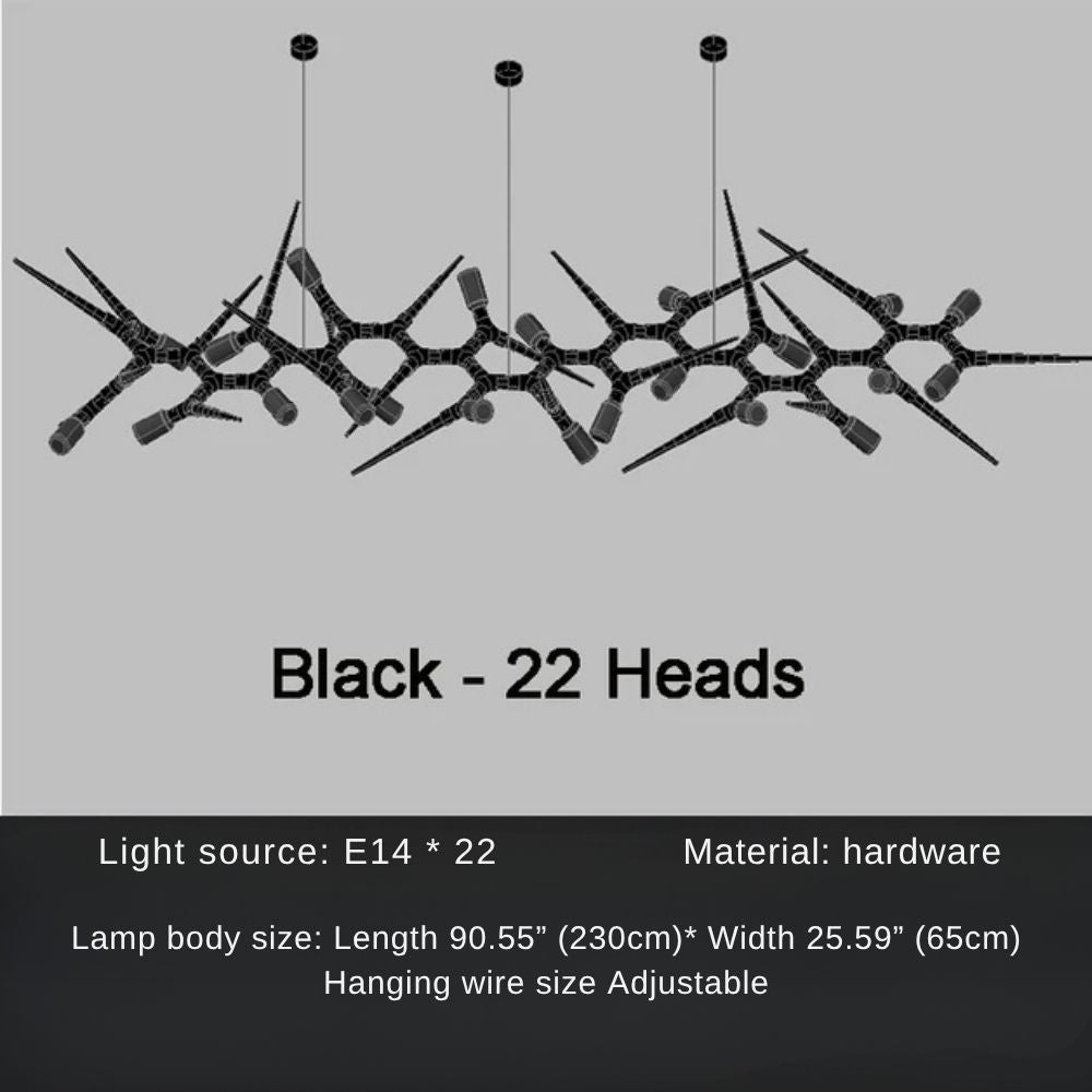 Modern Trendy Dining Room Lighting - 177” (L450cm)Warm light 3000Keverlamps