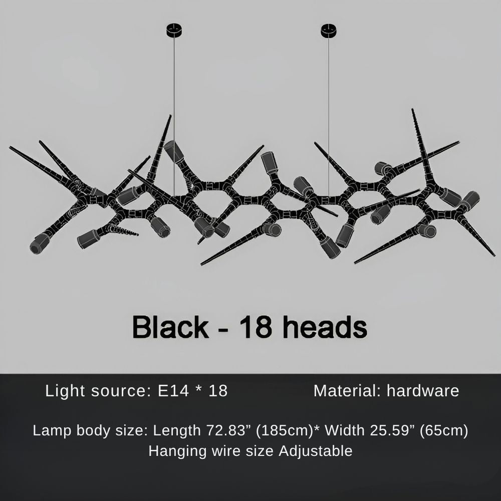 Modern Trendy Dining Room Lighting - 177” (L450cm)Warm light 3000Keverlamps