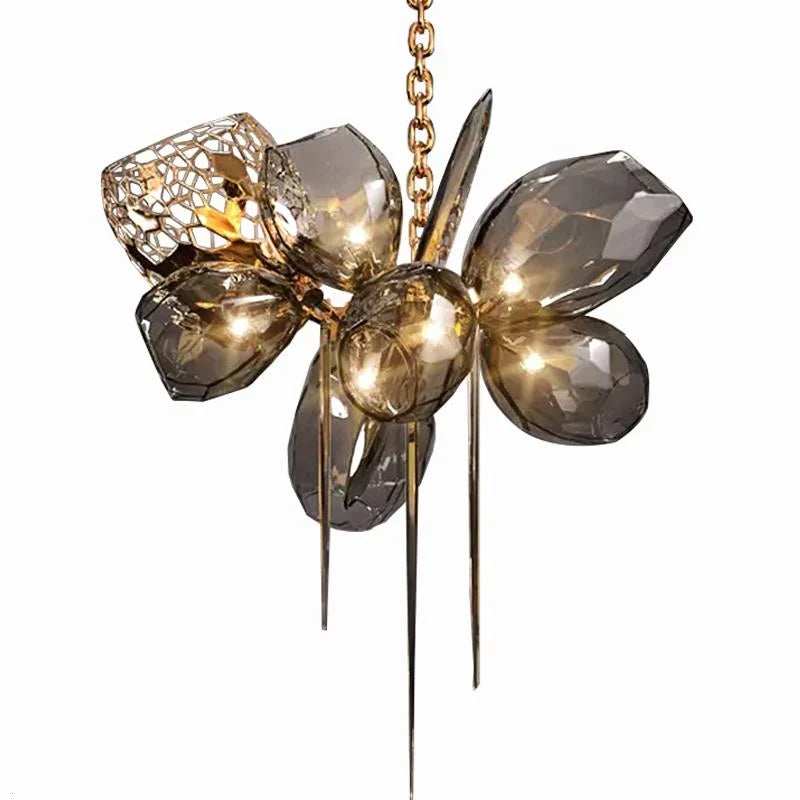 Modern Wine Glass Shape Chandelier Italian Light Luxury Light Fixture for Dining Room/Living Room