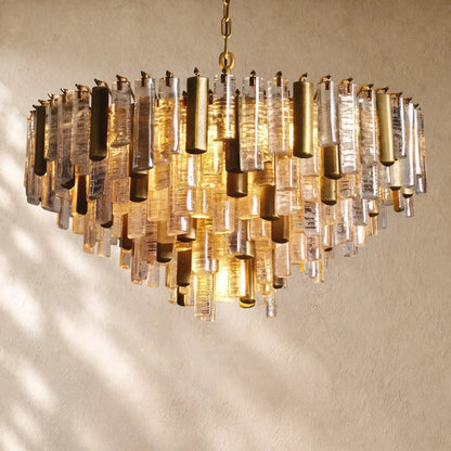 Neva Round Chandelier - Brass