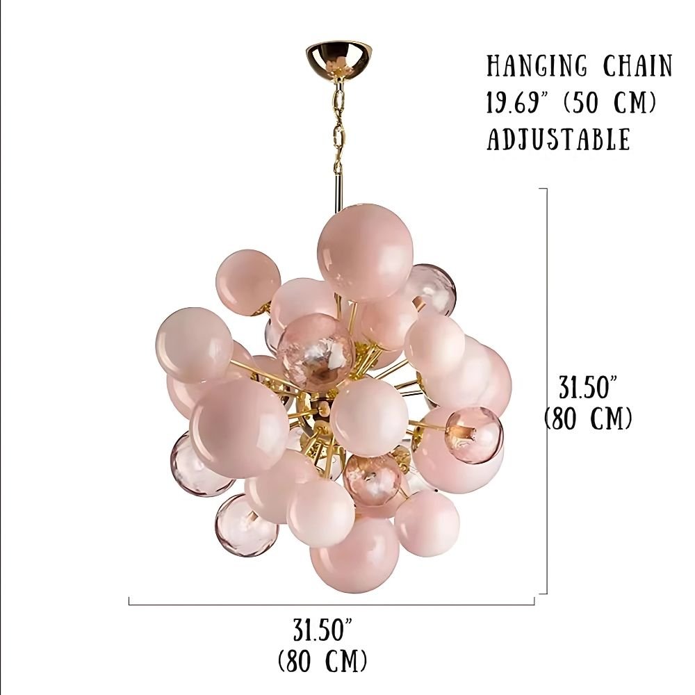 Neve Glass Bubble Chandelier - Warm Light 3000keverlamps
