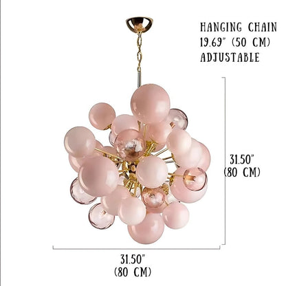 Neve Glass Bubble Chandelier - Warm Light 3000keverlamps