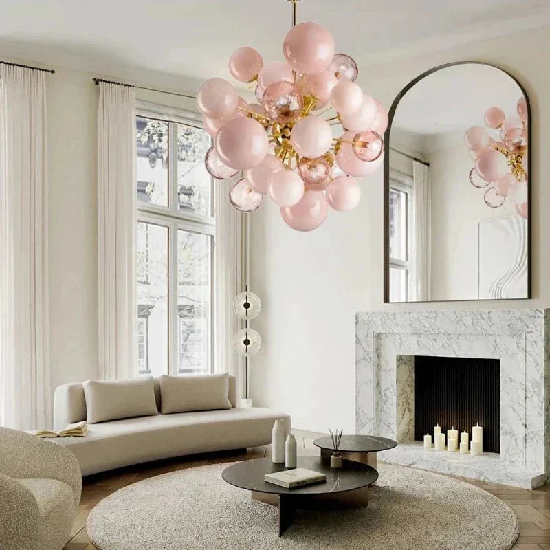 Neve Glass Bubble Chandelier - Warm Light 3000keverlamps