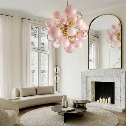 Neve Glass Bubble Chandelier - Warm Light 3000keverlamps