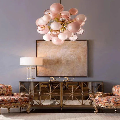 Neve Glass Bubble Chandelier - Warm Light 3000keverlamps