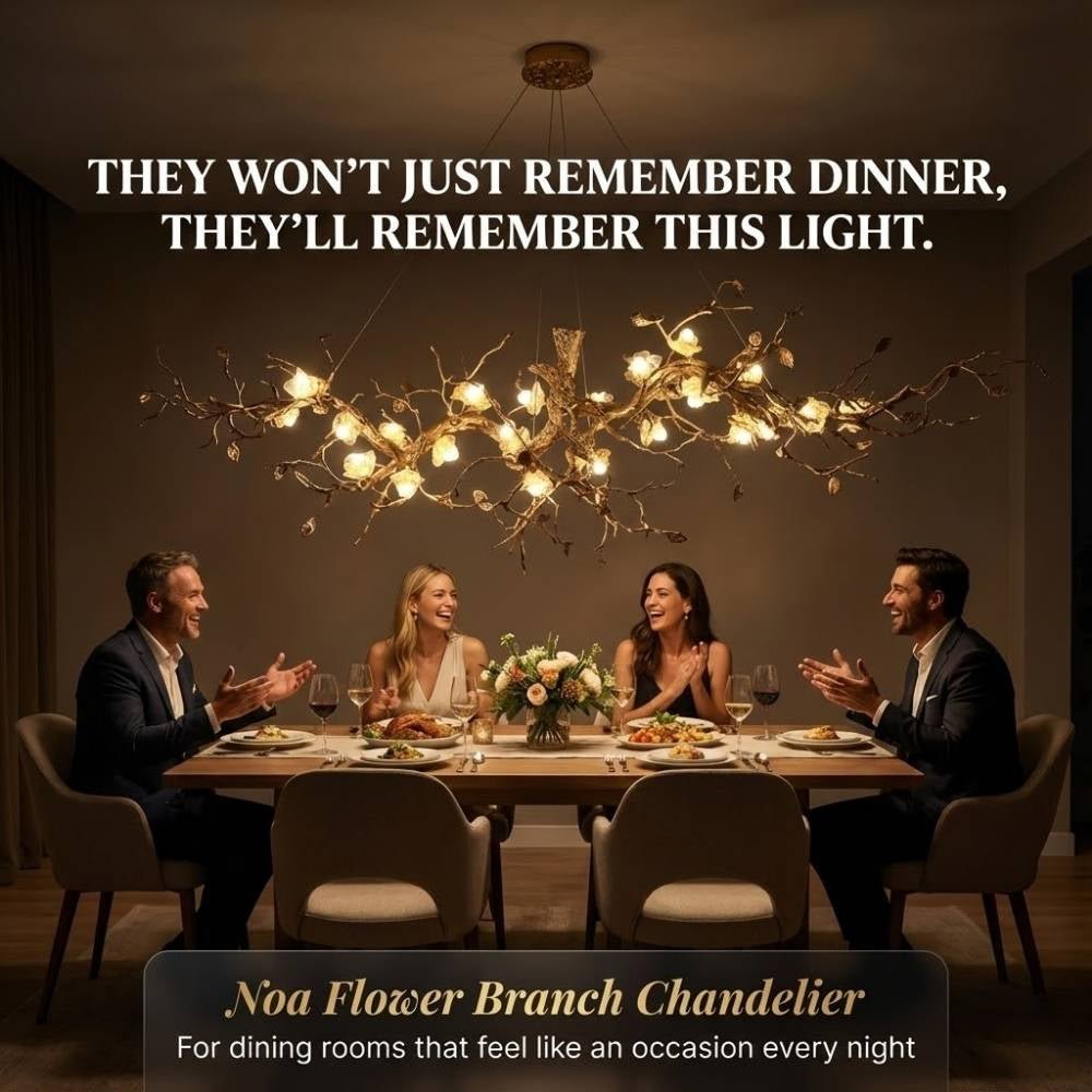 Noa Flower Branch Chandelier - L47.24” (120 cm)Warm White 3000Keverlamps