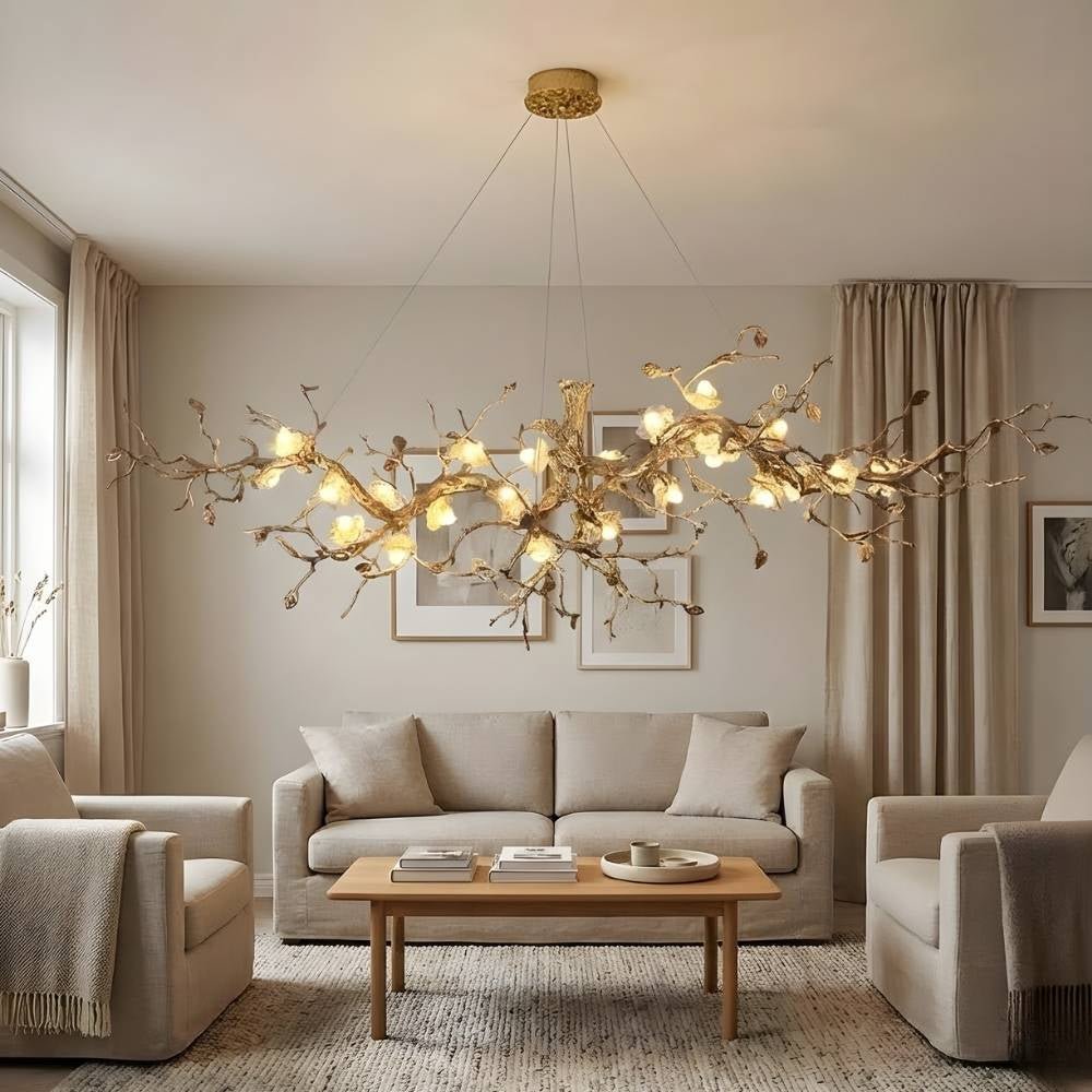 Noa Flower Branch Chandelier - L47.24” (120 cm)Warm White 3000Keverlamps