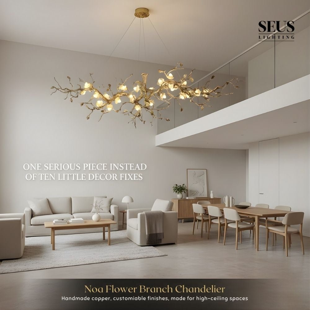 Noa Flower Branch Chandelier - L47.24” (120 cm)Warm White 3000Keverlamps