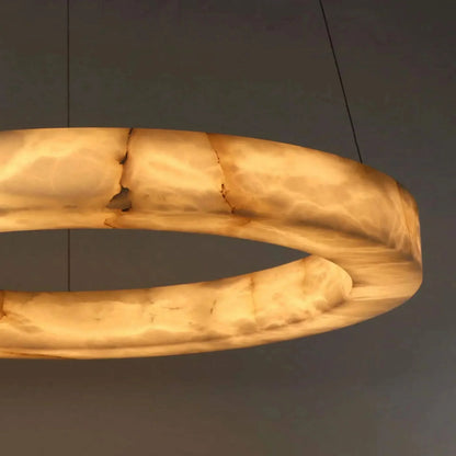 OLYRA 3 - TIER ROUND ALABASTER CHANDELIER 39" 47" 59"D - 100cm / 60cm | 39.4" / 23.6"BlackWarm whiteeverlamps