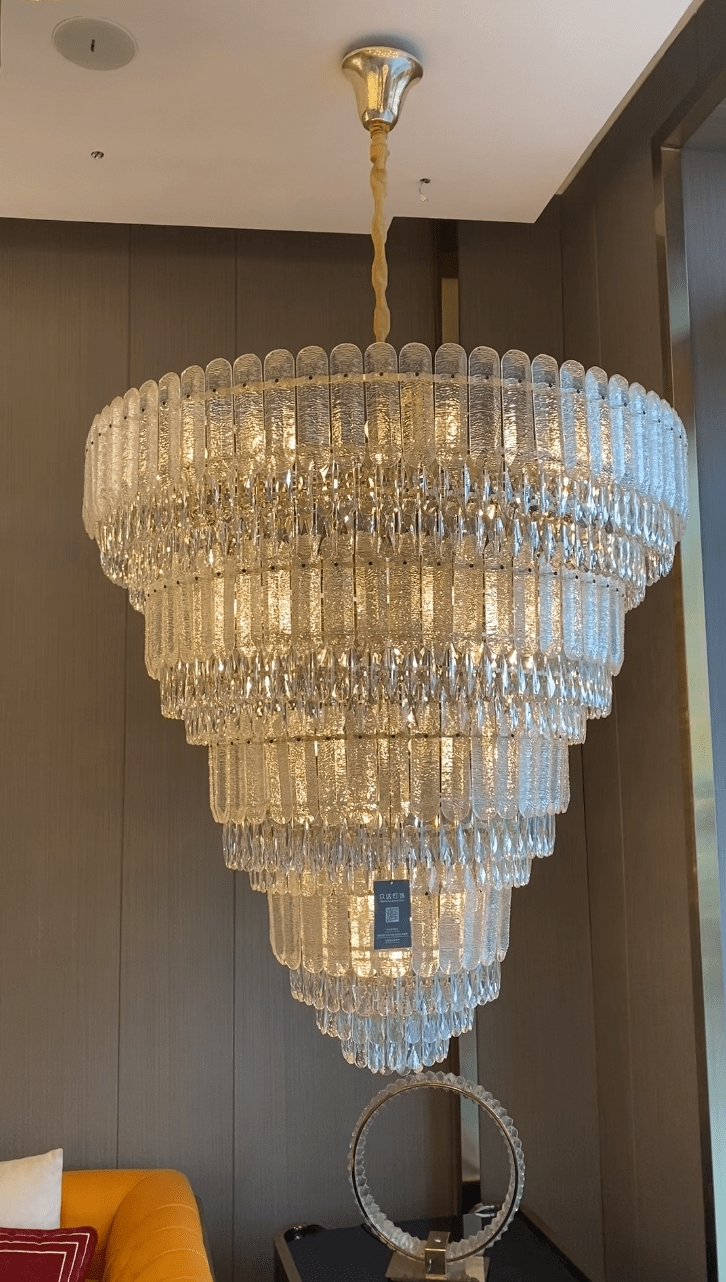 Oversized Multi - layers Luxury Gold Crystal Chandelier For Large Foyer/Hallway/Entryway - D39.4"*H59.1"/86kgWarm Lighteverlamps