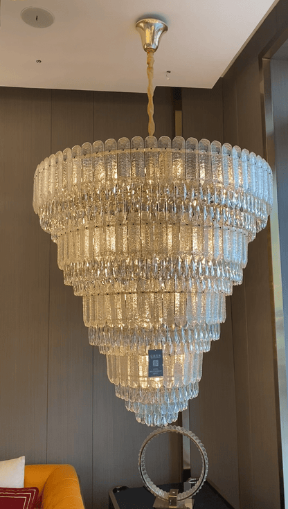 Oversized Multi - layers Luxury Gold Crystal Chandelier For Large Foyer/Hallway/Entryway - D39.4"*H59.1"/86kgWarm Lighteverlamps